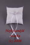 Polštářek pod prstýnky sněhově bílý