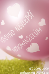 Svatební balónek růžový s nápisem