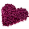 Svatební dekorace na auto Srdce bordó