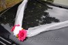 Svatební dekorace šerpa na auto Pink a bílá růže