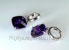 Svatební naušnice Cube violet