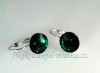 Svatební naušnice kámen smaragd