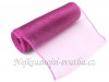 Svatební organza - fialová metalická 15cm obšitá