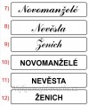 Svatební SPZ - komplet bez obrázku