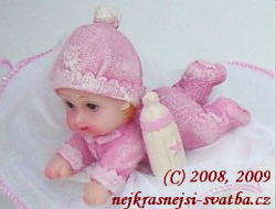 Figurka na dort ke křtinám Holčička