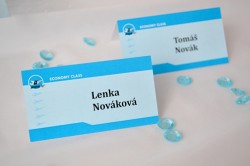 Jmenovka Letenka blue