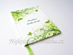 Kniha hostů Motýlci - zelená