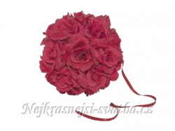 Květinová koule bordó střední