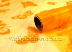 Organza oranžová motýlková 2