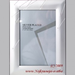 Rámeček exclusiv - stříbrný se vzorem 3 - střední
