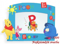 Rámeček Medvídek Pú - modrý 10x15