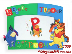 Rámeček Medvídek Pú - zelenomodrý 10x15