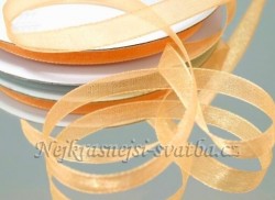 Šifónová stuha 6mm oranžová