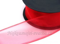 Stuha šifon červená