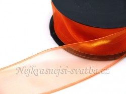 Stuha šifon oranžová ostrá