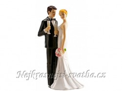 Svatební figurka na dort Přípitek