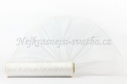 Svatební organza - bílá 21cm