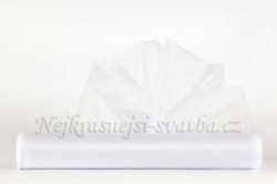 Svatební organza - bílá