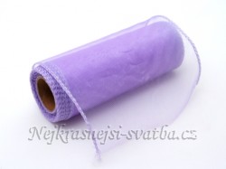 Svatební organza - levandulová 12cm