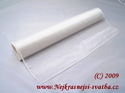 Svatební organza - smetanová velmi světlá