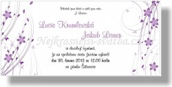 Svatební oznámení Feeling fialové