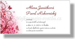 Svatební oznámení Ornament bordó