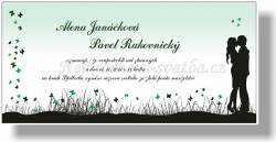 Svatební oznámení Postavy zelené