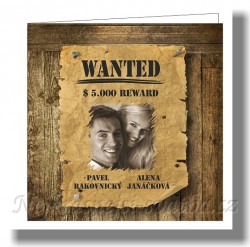 Svatební oznámení Wanted