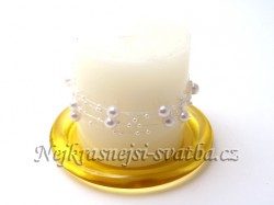 Svícen kulatý žlutý