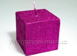 Svíčka kostka pink