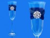 Svatební skleničky Modrá perla