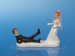 Svatební figurka na dort  Ulovený ženich