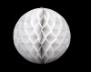 Dekorační koule Honeycomb bílá 25cm