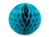 Dekorační koule Honeycomb modrá tyrkys 29cm