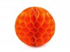 Dekorační koule Honeycomb světle oranžová 25cm