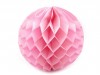 Dekorační koule Honeycomb světle růžová  29cm