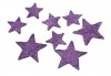 Hvězda glitr lila 80 ks