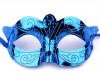 Karnevalová maska - škraboška- modrá neonová
