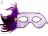 Karnevalová  škraboška Krajka violet