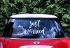 Nálepka na auto Just married
