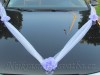 Svatební dekorace šerpa na auto Fialová růže