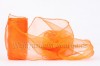 Svatební organza - oranžová světlá 12cm