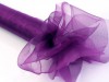 Svatební organza - plum třpytka