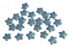 Vánoční hvězda gliter mini modrá 20 ks