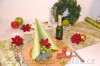 Vánoční výzdoba stolu pro 4 osoby  zelená