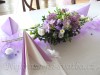 Výzdoba svatební tabule pro 20 hostů, lila