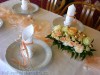 Výzdoba svatební tabule pro 20 hostů, lososová