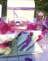 Výzdoba svatební tabule pro 40 hostů, plum