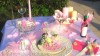 Výzdoba svatební tabule pro 40 hostů, světle růžová
