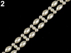 Borta prýmek perla double krémová